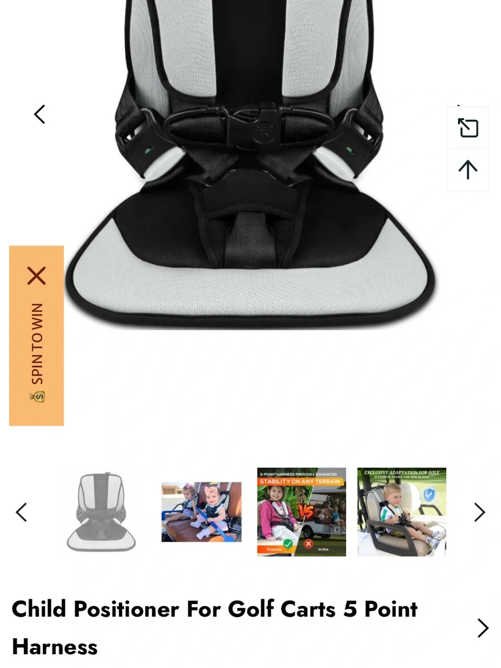 Craftsman Golf child safety seat